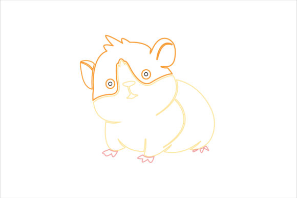 Animal Hamster Cartoon Color Line: A Playful Asset for Creative Projects