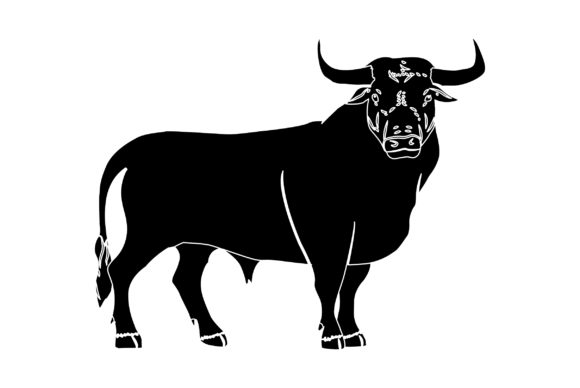 Bull Vector Design Solid Color: A Bold Graphic for Modern Brands