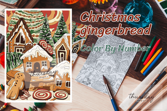 Christmas Gingerbread Color by Number: A Festive Stress Relief