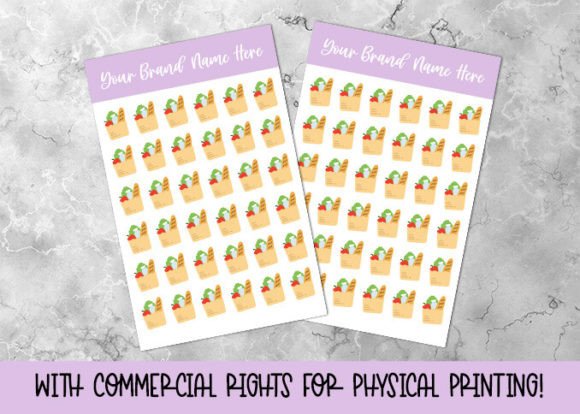 Groceries Color Planner Sticker Sheet: A Fresh Take on Organization