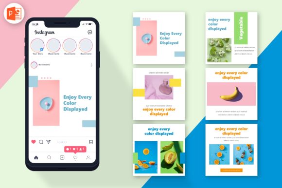 Instagram Feed - Daytime Color: A Vibrant Template for Modern Brands
