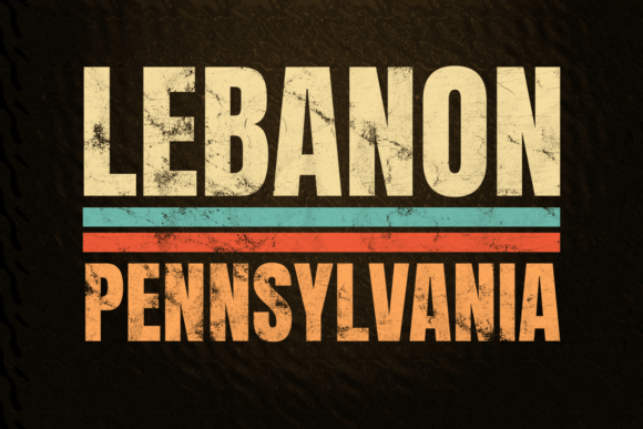 Lebanon Pennsylvania Retro Color: Vintage Design Charm