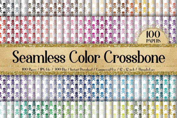 Seamless Color Crosses Bones Skulls: A Bold Design Asset