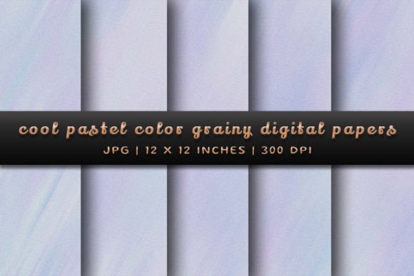Transform Your Projects with Cool Pastel Color Grainy Digital Papers