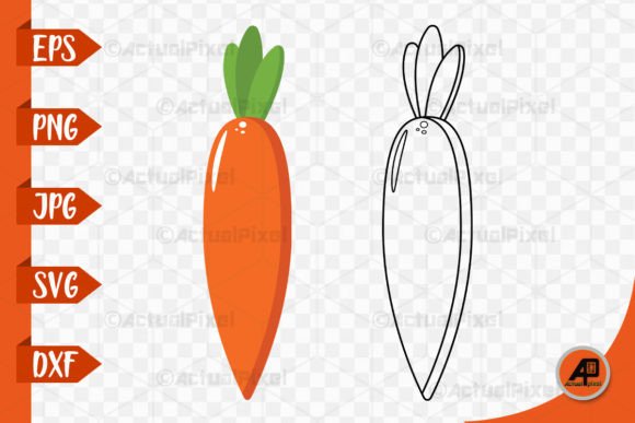 Unlocking Creative Potential with Carrot Outline with Color Clipart