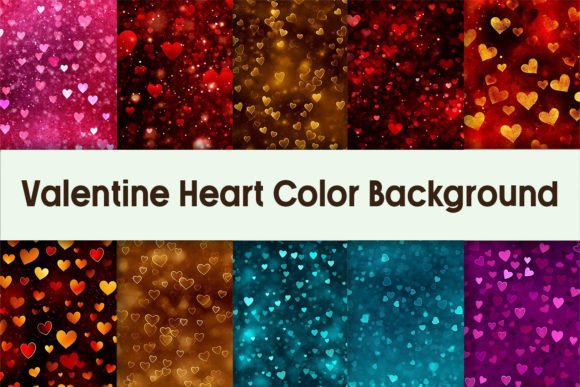 Valentine Heart Color Background: Vibrant Design Assets